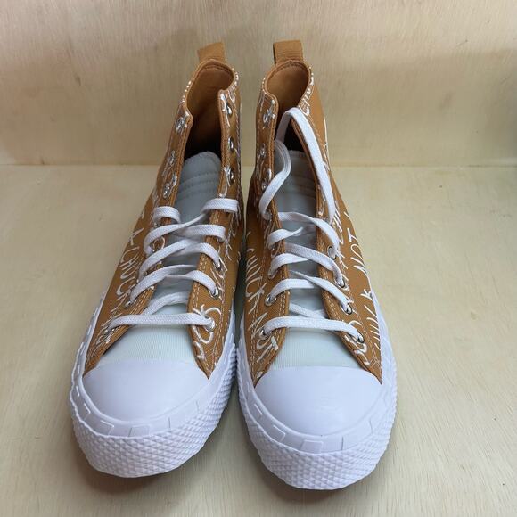 NEW Converse Mens Untitl3d Hi Top Golden Tan Lace Up Graphic Sneakers Shoes 10